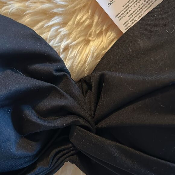 Land’s End Plus Reg retro underwire twist front bikini top  adjustable black Var - Picture 9 of 9